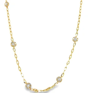 Diamond Station Link Necklace