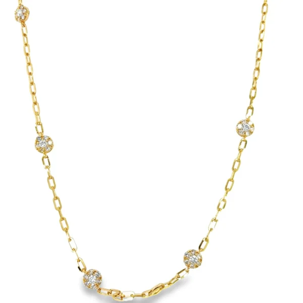 Diamond Station Link Necklace