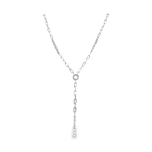 Diamond Link Lariat Necklace