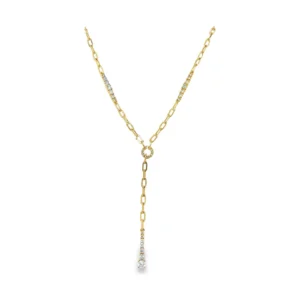 Diamond Link Y Necklace
