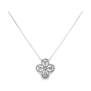 Clover Diamond Pendant Necklace