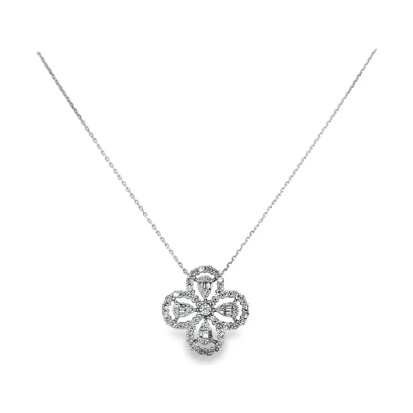 Clover Diamond Pendant Necklace