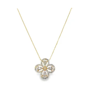 Diamond Clover Pendant Necklace