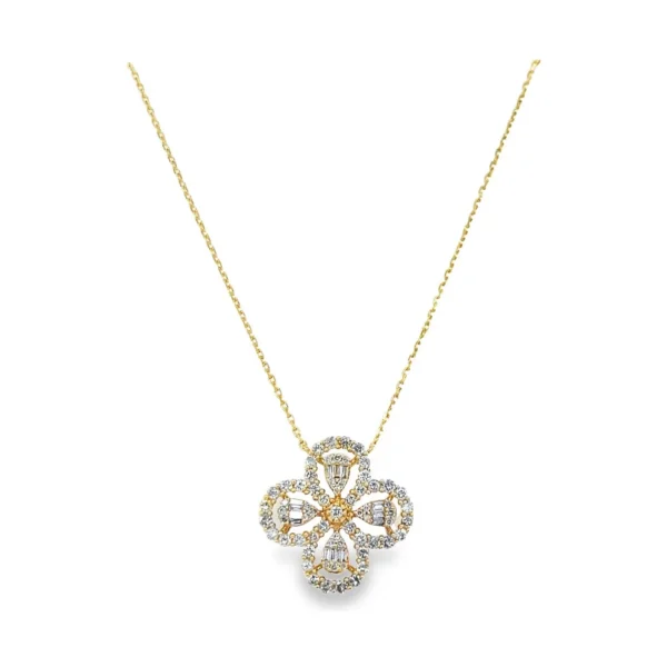 Diamond Clover Pendant Necklace