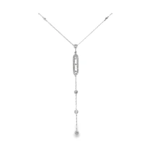 Diamond Drop Y Necklace