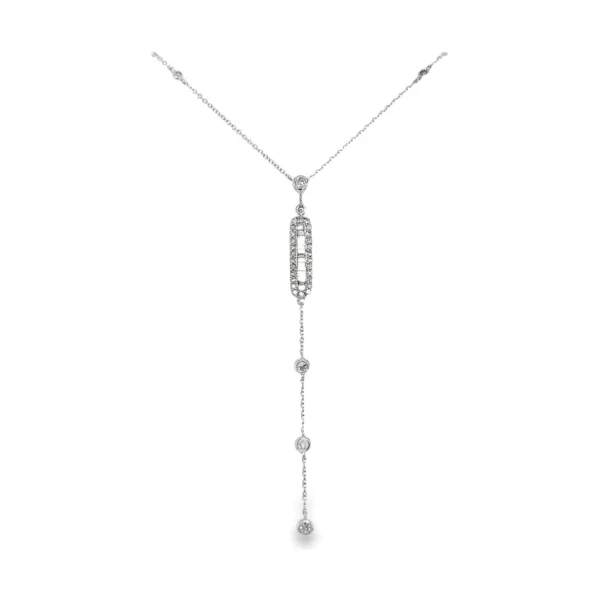 Diamond Drop Y Necklace