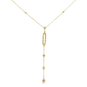 Diamond Y Drop Necklace