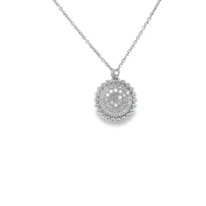 Round Diamond Cluster Pendant