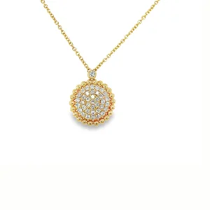 Round Diamond Cluster Pendant