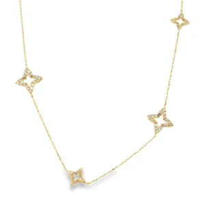 Diamond Star Station Necklace