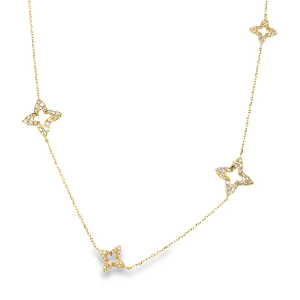 Diamond Star Station Necklace