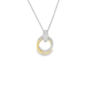 Circle Diamond Pendant Necklace