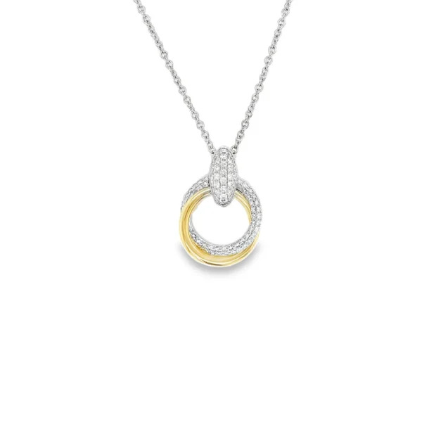 Circle Diamond Pendant Necklace