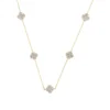 Floral Diamond Station Necklace