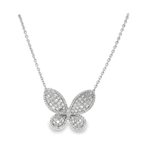 Butterfly Diamond Pendant Necklace