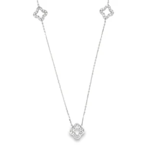 Clover Diamond Station Necklace