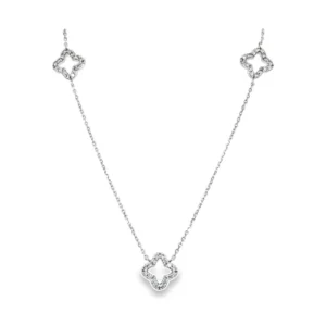 Clover Diamond Station Necklace