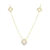 Clover Diamond Station Necklace