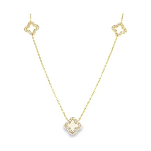 Clover Diamond Station Necklace