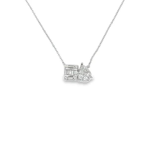 Geometric Diamond Cluster Necklace