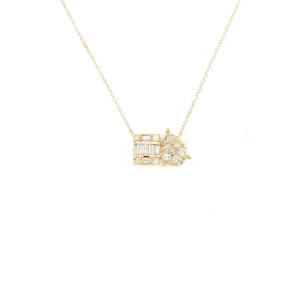 Diamond Cluster Pendant Necklace