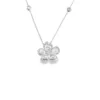 Floral Diamond Pendant Necklace