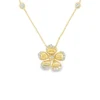 Floral Diamond Pendant Necklace