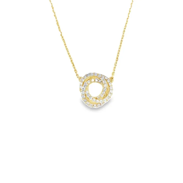 Diamond Circle Knot Necklace