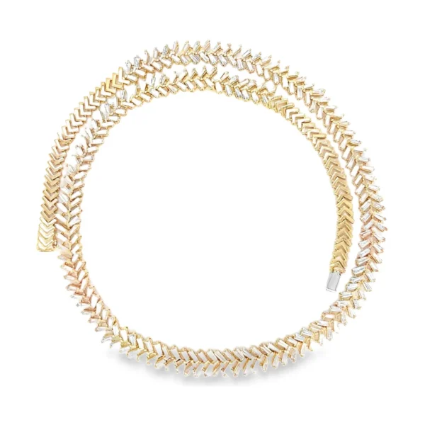 Chevron Diamond Statement Necklace