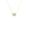 Baguette Diamond Barrel Pendant Necklace
