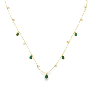 Emerald Pear Drop Necklace