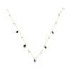Pear Sapphire Station Necklace