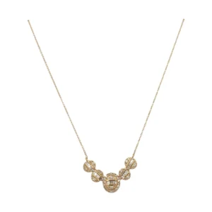 Geometric Diamond Pendant Necklace