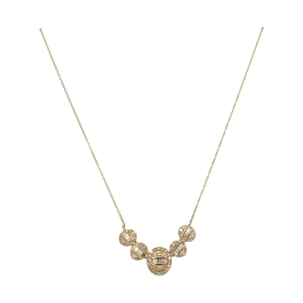 Geometric Diamond Pendant Necklace