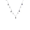 Pear Sapphire station Necklace