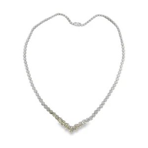 Diamond Chevron Tennis Necklace