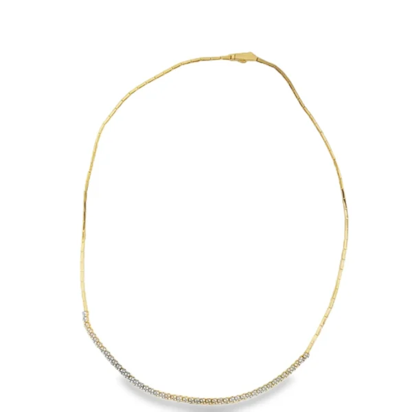 Round Diamond Bar Necklace