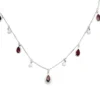 Ruby Diamond Drop Necklace