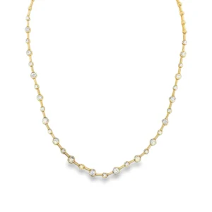Station Diamond Collar Necklace