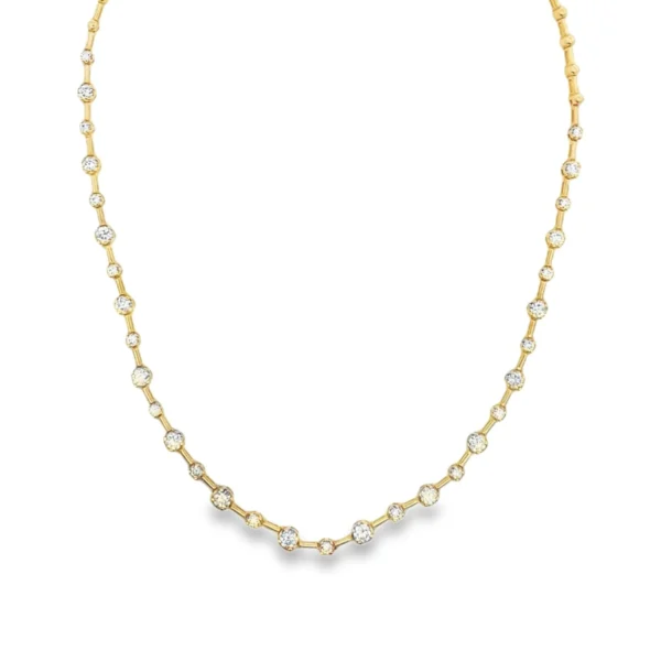 Station Diamond Collar Necklace