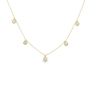 Diamond Station Drop Necklace