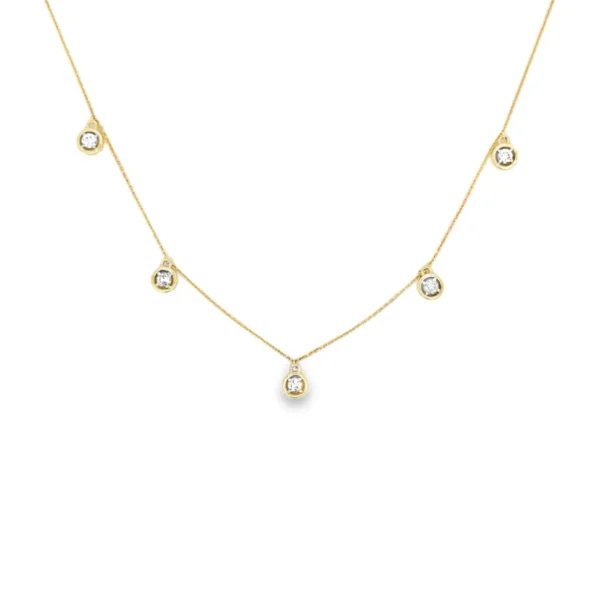Diamond Station Drop Necklace