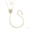 Baguette Diamond Statement Necklace