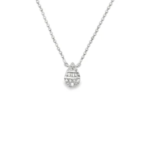 Teardrop Diamond Pendant Necklace