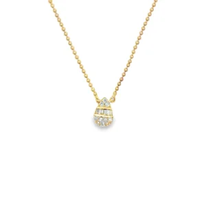 Teardrop Diamond Pendant Necklace
