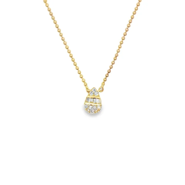 Teardrop Diamond Pendant Necklace