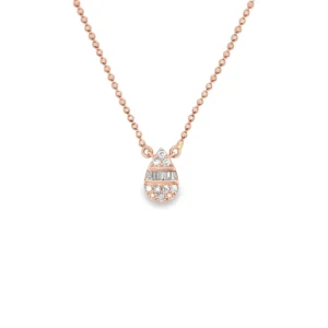 Teardrop Diamond Pendant Necklace
