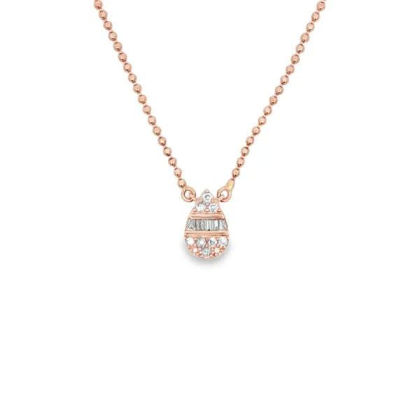 Teardrop Diamond Pendant Necklace