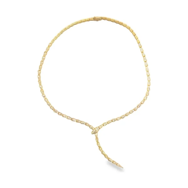 Snake Diamond Statement Necklace