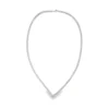 Chevron Diamond Tennis Necklace